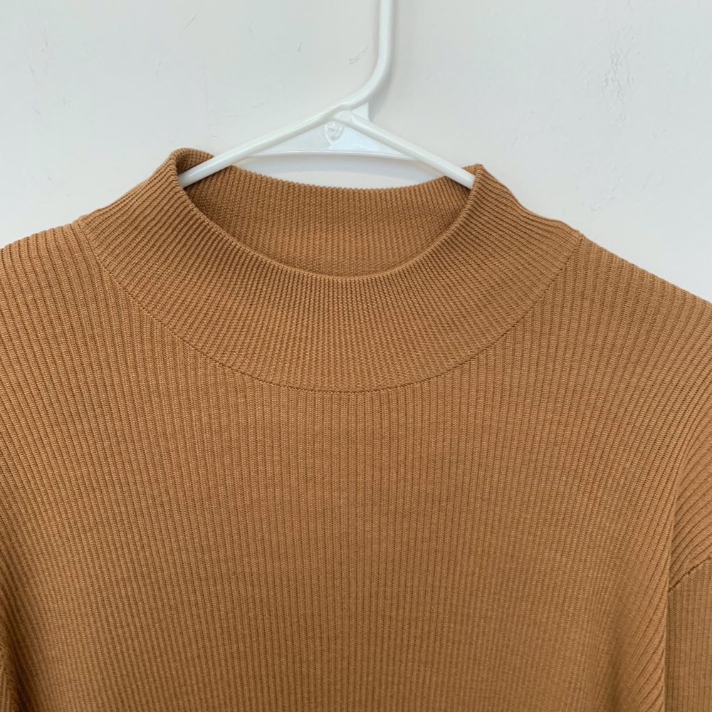 COLDWATER CREEK SILK & COTTON RIBBED MOCK TURTLENECK NWT - Picture 2 of 6